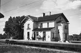 Eldsberga järnvägsstation, någon gång efter elektrifieringen 1935.