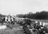 Invigning av Gruvgården - Fors Järnväg, GFJ vid Garpenberg station.