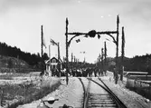 Invigning av Lysekil järnväg, vid Gläborg station.