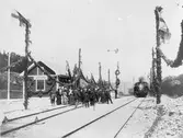 Invigning av Lysekil järnväg, vid Gläborg station.