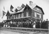 Kungabesök.Stationen togs i bruk 1891.