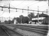 Stationen i Ockelbo, elektriferingen av banan 1942.