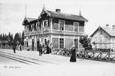 Stationshuset i Ålem.
Observera att på vykortet står det Ruda vilket är fel. Stationen är Ålem.