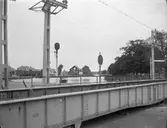 Järnvägsbron över Göta Kanal.