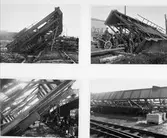 Transportolycka på Stockholm - Västerås - Bergslagens Järnväg  i fyra bilder.