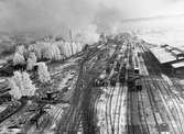 År 1941 påbörjade en omfattade  ombyggnad av bangården.