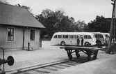 Busstationen i Ängelholm. Buss framme, SJ B 250.