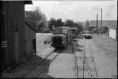 Lokomotor på bangården vid Järnforsen station.