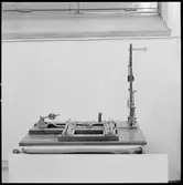 Modell av en växel med en semafor.