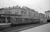 Holmenkolbanen station på Majorstuen. HKB 607/608 byggda av Skabo och Nebb 1951.