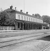 Karlskrona centralstation. Järnvägen elektrifierades 1955.