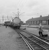 Växling på Norrköpings bangård. Järnvägen elektrifierades 1932.