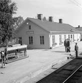 Gammelstads station. På bilden syns vevställverk, fällbomsvindspel, signalställbok. Station anlagd 1894. Mekanisk växelförregling.