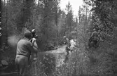 Filminspelning med SJ Driftvärn. SJ Driftvärn bildades 1946 och hade till uppgift att skydda viktiga anläggningar vid beredskap och krig. Driftvärnen lades ner 2005.