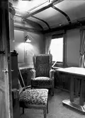 Statens Järnvägar, SJ A03 1246. Salong i personvagnen för internationell trafik.