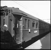 Vagnar.
Wagon-Lits första vagn i Stockholm d. 10/5 - 46.
Brüssel, Köpenhamn, Stockholm.
Bt.