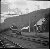 Kaisepakte järnvägsstation. På spåret en Hilding Carlsson motordressin av typen MDR 123.