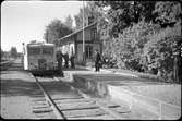 Fredriksfors station. Hilding Carlsson rälsbuss med gengasdrift.