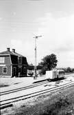 Rälsbuss vid Listerhuvud järnvägsstation.