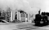 Ronneby-Redd järnvägsstation före förstatligandet. BKB ånglok 5 (senare SJ W3t 4003). Stationen bytte den 1/6 1949 namn till Ronneby Hamn.