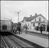HBJ Y0 med gengasaggregat.
Lidhult station anlagd 1889.