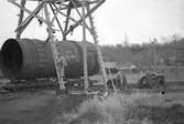 Transport av cementugn Kalmar - Degerhamn. Fotograferat av Stationsskrivare Nelson, Kalmar Central