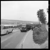 Specialtransport till Ortviken pappersbruk. Fundament för slipmaskin. Vagnbjörn för vägtransport