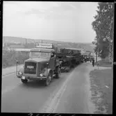 Specialtransport med vagnbjörn. Fundament för slipmaskin till Ortviken pappersbruk