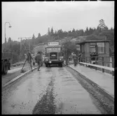 Specialtransport med vagnbjörn. Fundament för slipmaskin till Ortviken pappersbruk