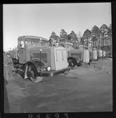 Lastbil SJ 13385. Dragfordon av märket Kaelble för vagnbjörn.