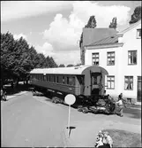 Vagnbjörntransport, Kalmar. Vagntransport från Kalmar Verkstad. Vagnbjörn är en anordning på vilken man lastar en järnvägsvagn för vidare befordran på landsväg till exempelvis industri som saknar järnvägsförbindelse.