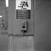 Signalknapp för anrop av stadsbud på Centralstationen.