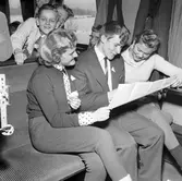 Utflyktståg med skolungdom.
Karlskrona - Malmö.