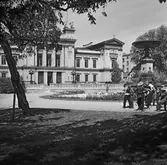 Lund, stadsmotiv med universitetet.
(Foto i samband med Blackebergs Lärov. tåghem)