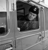 Statens Järnvägar, SJ MDR202 431 spårambulans i Abisko, (motordressin).
Reparator Stig Bodin var förste ambulansfrare 1948 - 1968.