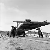 Järnvägsbygge, Morjärv - Kalix.
(spårarbete, spårtransport)