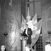 Bankett i Stadshusets Gyllene sal.
Generaldirektör Erik Upmark