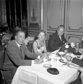 Gruppporträtt vid middag, matsalen Grand hotell.