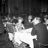 Järnvägsläkarekongressens middag 1958, matsalen Grand hotell.