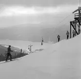 Åre fjäll- och linbana. Skidåkare