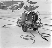 Pumpanordning för vagntvätt monterad  på moped