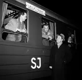 Statens Järnvägar, SJ Nordpilen. Lailatåget Stockholm- Kiruna- Stockholm.
Sandrew Baumans film Laila till Kiruna