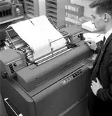 IBM bokföringsmaskin, en del av Statens Järnvägars, SJ, datorsystem från IBM