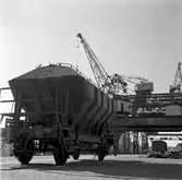 Statens Järnvägar,  SJ Kö 100741 bulkvagn i Stockholms Frihamn