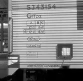Statens Järnvägar, SJ Gffoz 43154. Kylvagn