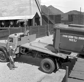 Statens Järnvägar, SJ. Omlastning av storbehållare till lastbil