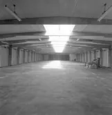 Statens Järnvägar, SJ. Svenska Lastbil AB, SLAB magasin i Årsta. Nybyggt