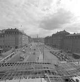 Centralplan, Stockholms Central. Bygge av Klarabergsviadukten.