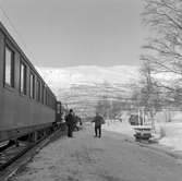 Tåg vid Abisko turiststation