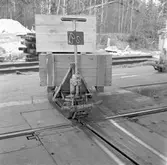 Omlastningsmagasin, pallyftare i spårkorsningen, kedjetransportör